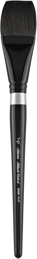 Silver Brush Limited 3008S-1-1/2 Black Velvet Square Wash Paintbrush for Watercolor, Gouache, Inks, & Dyes, Size 1-1/2 Inches, Short Handle