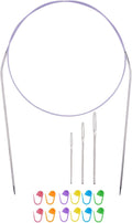 Circular Knitting Needles 32inches/80cm,Size US 0(2mm) Stainless Steel Round Knitting Needles for Handmade Knitting DIY