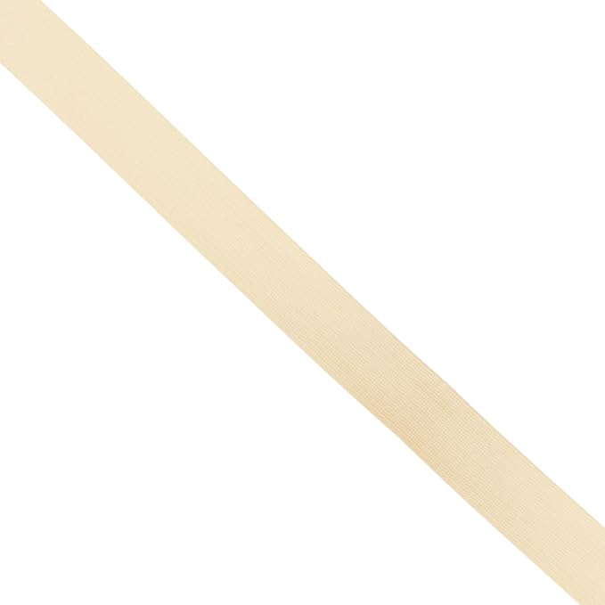 Mandala Crafts Wide 5/8 Inch Beige Elastic Bands Spool for Pants Waistbands Sewing and DIY Crafts, 25 YD Stretchy Flat Fabric Strap Knit Elastic Band for Wig