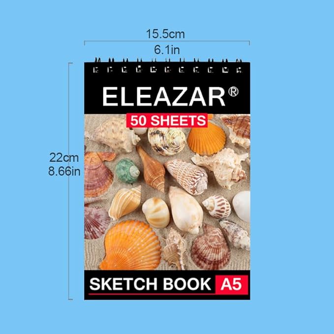 ELEAZAR SKETCHING PENCIL SET: colorful water-soluble pencils, sketching pencils, sketchbook, portable zippered drawing tool set The perfect drawing set for kids, teens and adults (42-Piece)