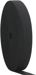 Black Wide Knit Elastic Band For Sewing 40 Yards 1-inch 25mm Flat Heavy Stretchy Elastic Straps Elastic Band Spool for DIY Craft-Bedspread-Clothing-Pants Waistband-Wigs-Skirts- DIY Projects