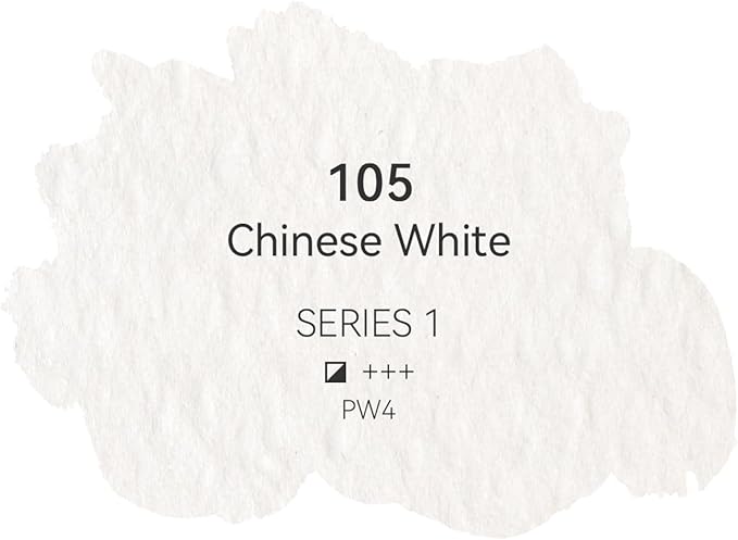 PHOENIX Professional Watercolor Paint - Single Watercolor Half Pan - Chinese White 105