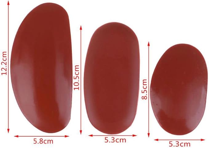 Feqsky 5Pcs Ceramic Tools, Steel Serrated Scraper Pottery Clay Silicone Scraper for Polymer Clay Scraper Pottery Tools Scraper Crafts Kit