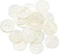 uxcell 21Pcs Natural Shell Button, 2 Hole 20mm Round Mother of Pearl Buttons for Shirt Coats Suits Jackets Jeans Skirts DIY Sewing Crafts, White