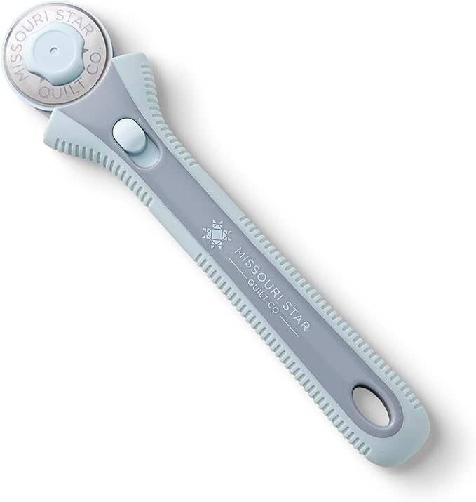 Missouri Start Rotary Cutter, 28mm Blade, Rolling Cutter Tool for Quilt Appliques and Cutting Fabrics, Essential Quilting and Sewing Supplies for DIY Craft Projects