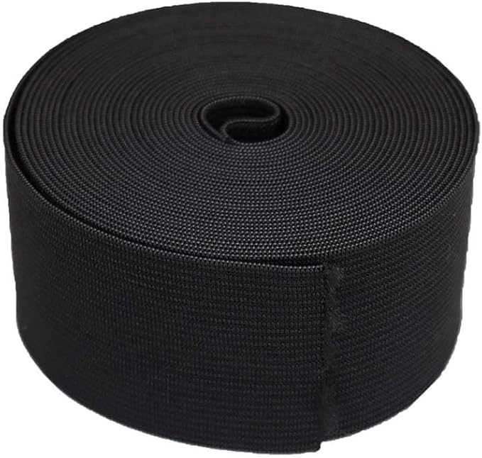 10 Meters Flat Elastic Band Rubber Band for Sewing Clothing Pants Accessories Stretch Belt Garment DIY Sewing Fabric (Black,1.77" (45mm) x 10 Meters)