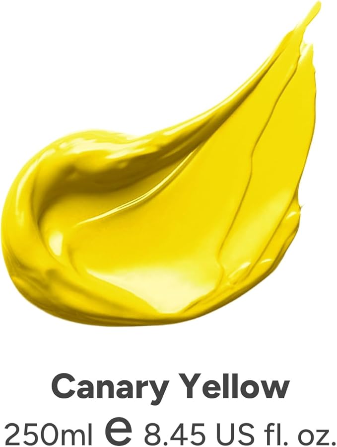 JusArt Acrylic Paint Canary Yellow Tubes 250ml (8.45 oz), Non Toxic Craft Paint, No Fading Rich Pigment for Canvas Painting, Wood, Fabric, Clay, Stone, Ceramics Art Supplies for Artists, Adults