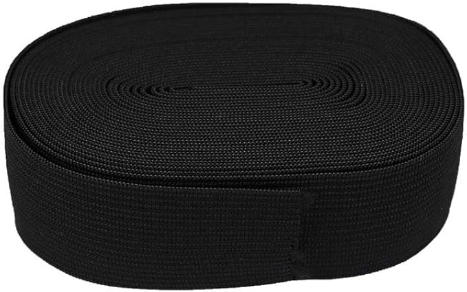 10 Meters Flat Elastic Band Rubber Band for Sewing Clothing Pants Accessories Stretch Belt Garment DIY Sewing Fabric (Black, 1.18" (30mm) x 10 Meters)