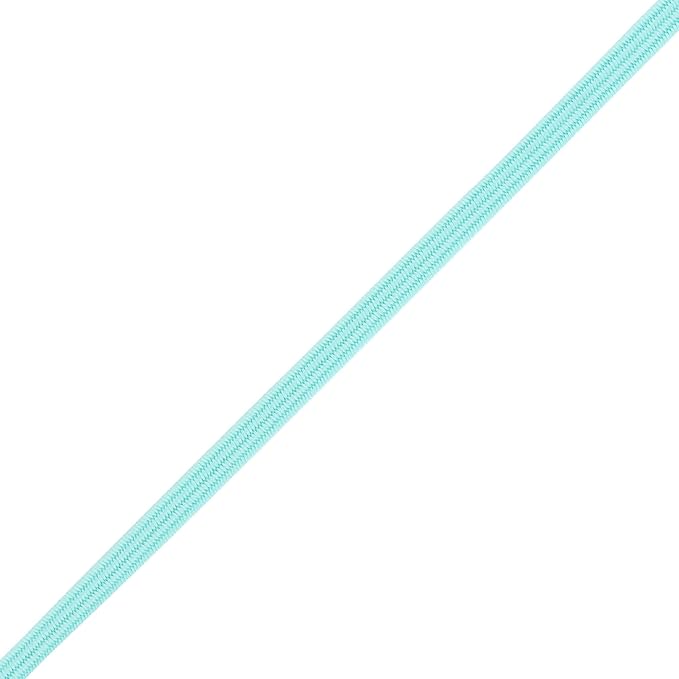 Mandala Crafts 16mm 20 Yds Roll of Turquoise Elastic Bands for Sewing - 5/8 Flat Elastics Cord - 5 8 Inch Braided Stretch Straps for Crafting
