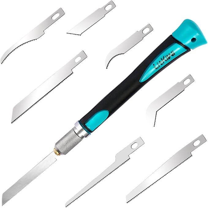 Prozwee Model Craft Hand Saw Kit(with 7PCS Saw Blades),Modeling Knife Hacksaw Tool,DIY Mini Razor Saw Kit for Handcrafted, DIY models and Other Fine Cutting