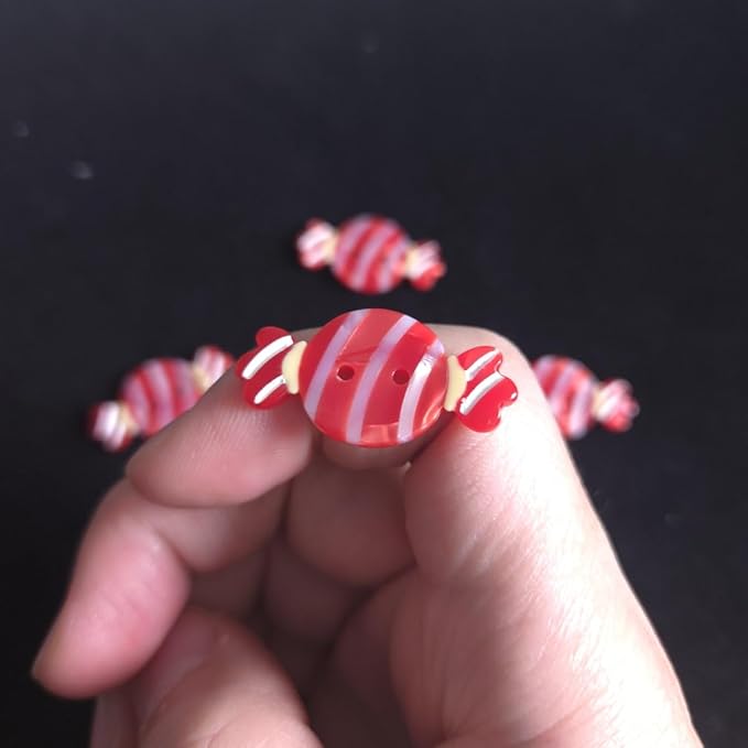 Cute Candy Buttons for Crafts,Acetate Button for Clothes,Cute Buttons for Sewing,Button Bulk,Pack of 4