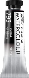 PHOENIX Professional Watercolor Paint Single Tube - 0.47 Fl Oz / 14ml - Lamp Black