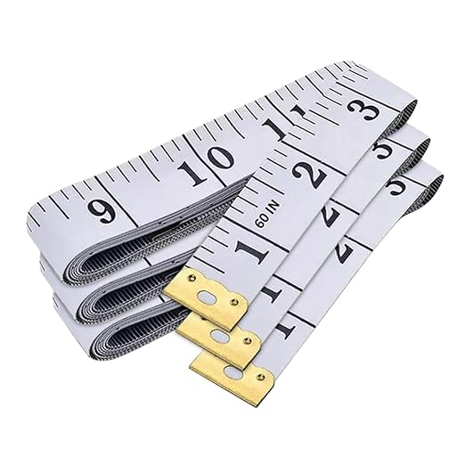 3-Pack Tape Measure Body Double Scale Soft Measuring Tape 60inch (150cm), Flexible Sewing Cloth Craft Fabric Ruler for Body Measurements & Weight Loss, Accurate & Easy to Read Large Clearly Numbers