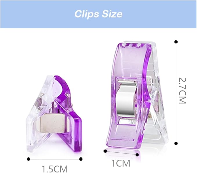 500 Pcs Multipurpose Quilting Clips Premium Sewing Clips for Fabric and Quilting, Plastic Clips for Crafts, Quilt Clips Sewing Notions Sewing Products for Sewing Supplies Crafting Tools
