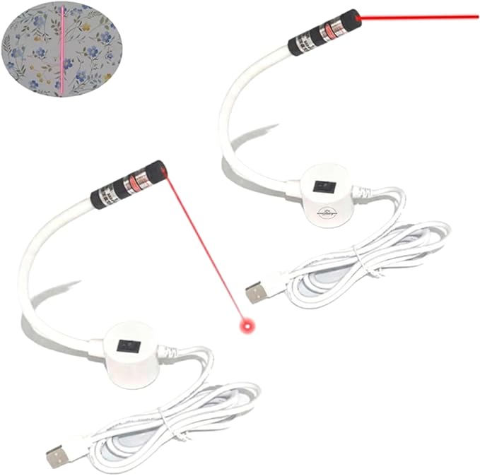 Magnetic Positioning Quilting Light for Sewing Machine, Magnetic Sewing Machine Light, Adjustable Magnetic Attachment, Sewing Light Guide for Straight Stitching, for Sewing (2Pcs-A, USB model)