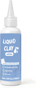 Liquid Polymer Clay White 4.2oz, Liquid Clay for Polymer Clay Oven-Bake, for DIY Enthusiasts, Easy to Shape & Multi-Mold Compatible