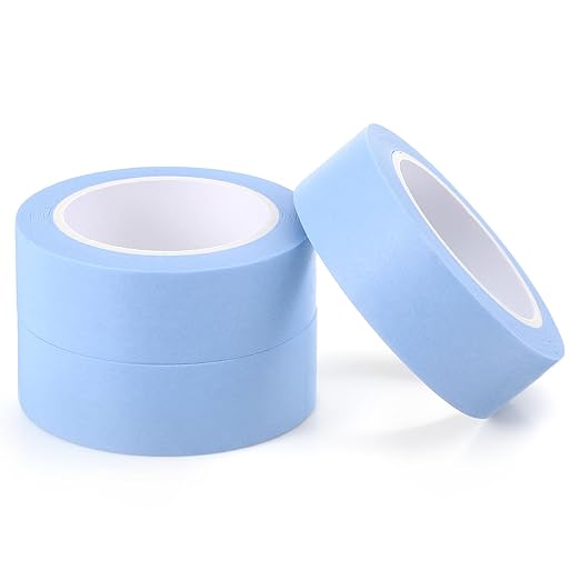 3 Rolls Blue Painters Tape, Masking Tape, Blue Washi Tapes Decorative Masking Tapes No Residue Easy Removal for Painting Wall Arts Scrapbooks DIY Crafts