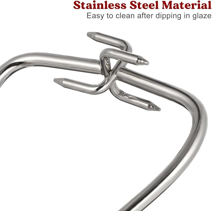 Dipping Tongs for Pottery, Stainless Steel Clay Sculpting Tools with Rubber Grip, Pottery Glazing Tools for Ceramic, Polymer Clay & Studio Use