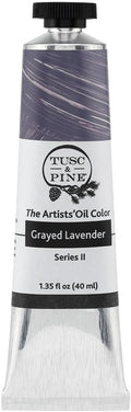 Tusc & Pine Artist Oil Paint - Grayed Lavender, 40 ml, Non-Yellowing, Rich & Creamy Consistency, Maximum Pigment Load, Small Batch Milled Oil Paints Made in the USA for Professional Artists