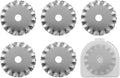 5 Pcs 28mm Pinking Rotary Cutter Blades, Bestgle Decorative Rotary Blades Replacement Rotary Cutter Blade for Quilting Sewing - Fits Fiskars, OLFA