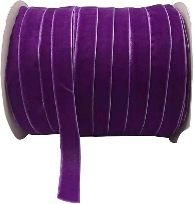 10 Yards Velvet Ribbon Spool (Purple, 5/8")