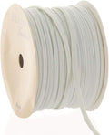 1/8" Width Skinny Elastic Band - Braided Cord - Ivory 200 Yards - USA Warehouse