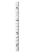 The Quilted Bear Quilting Rulers - Transparent Acrylic Non Slip Quilting, Patchwork & Sewing Ruler with Clear Black Lines & 30, 45 & 60 Degree Angles for Perfect Accuracy & Precision (0.5" x 8")