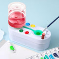 2025 Upgraded Paint Brush Cleaner Tool Brush Rinser, Watercolor/Oil-Based Paintbrush Cleaners, Painting Station Flush My Brush, Gift for Artist Kids Adults and Girls, Pre-Assembled(Pink)