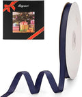 LIUYAXI 3/8" X 50 Yards Solid Navy Blue Grosgrain Ribbon, Perfect for Crafts, Wedding Decor, DIY Hair Accessories, Sewing, Gift Package Wrapping and More