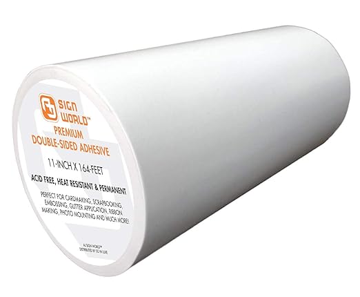 Best 11" Ultra-Thin Permanent Double-Sided Tape for Arts, Crafts, Die Cutting, Photography, Scrapbooking, Tear-by-Hand, Documents, All Purpose (11-Inch by 55 Yards)