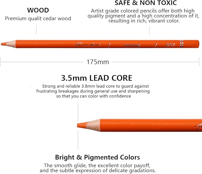 48 Premium Colored Pencils for Adult Coloring,Artist Soft Series Lead Cores with Vibrant Colors,Professional Oil Based Colored Pencils,Coloring Pencils for Adults and Kids, Metal Box Packing