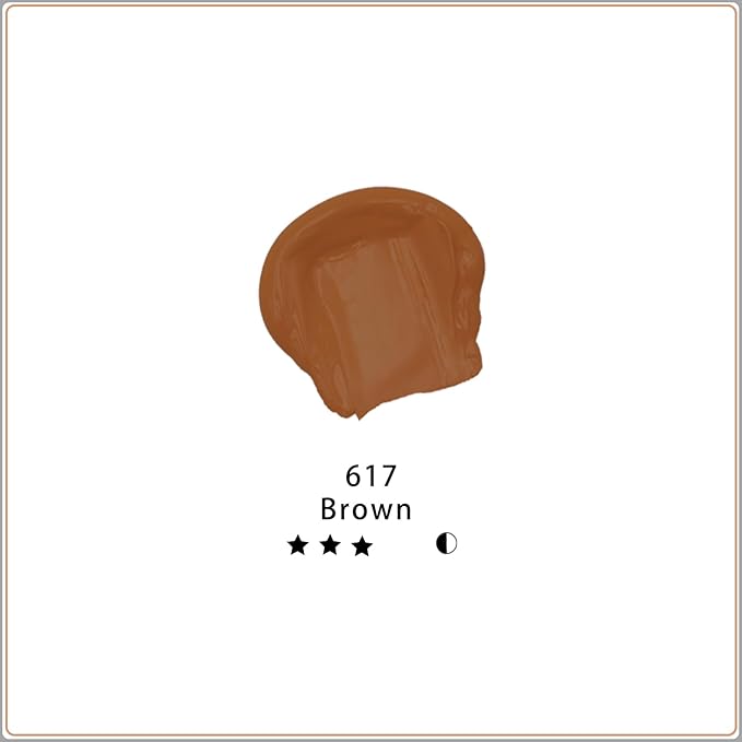 Artecho Brown Acrylic Paint (120ml / 4.05oz) Tubes, Art Craft Paints for Canvas Painting, Rock, Stone, Wood, Fabric, Art Supplies