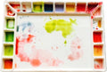 Bower Bird Porcelain Watercolor Palette 18wells Rectangle Artist Professional Ceramic Palettes for Painting (Porcelain)