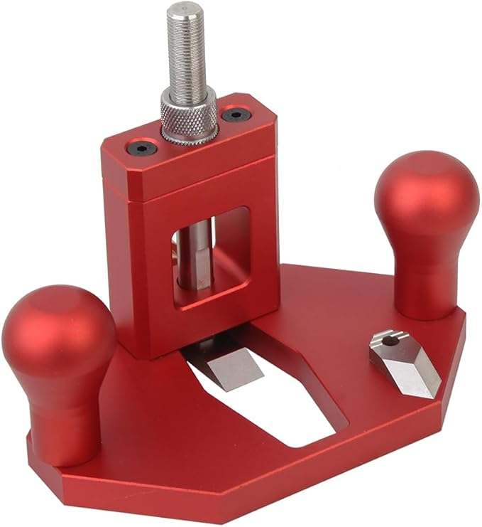 Router Plane Hand Wood Planer, Handheld Woodworking Tool, Woodworking Carpenter Tools Adjustable Woodcraft Trimming Knife Depth Stop Planer Wood Chamfering Slottinge (Red)