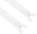 ANPURZII 2PCS #3 9 Inch White Invisible Zippers for Sewing Skirts, Nylon Coil Bulk Zippers for Pocket, Pillow(White 9" 2PCS)