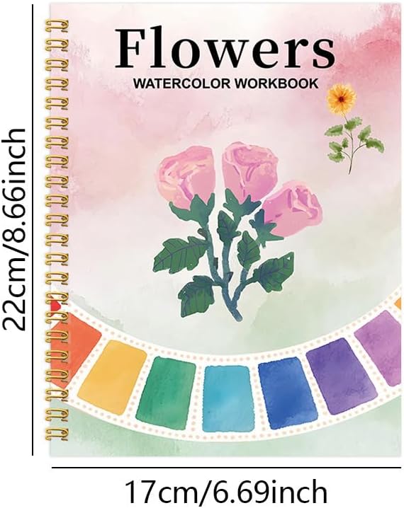 Watercolor Workbooks, 12 Colors Water Color Books Paint Set for Adults, Watercolor Coloring Book for Beginners, Water Color Workbook,Beautiful Paintings for Beginners