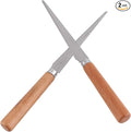 2PCS Wooden Handle Fettling Knife - Craft Art Tools for Pottery/Sculpting/Ceramic/Polymer Clay Modeling