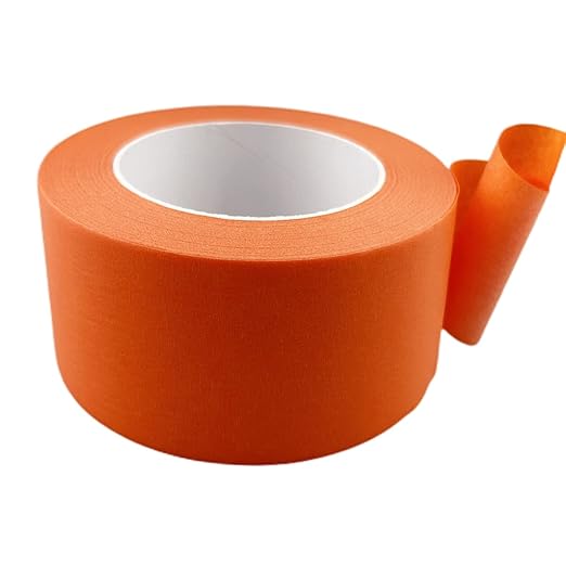 Wide Masking Tape, Orange Painters Tape for Home, Office, School Stationery, DIY Art, Crafts, Labeling (3 Inch X 55 Yards)