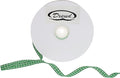 Gingham Ribbon 50 Yard Each Roll 100% Polyester Woven Edge (1/4" x 50 Yards, Green)