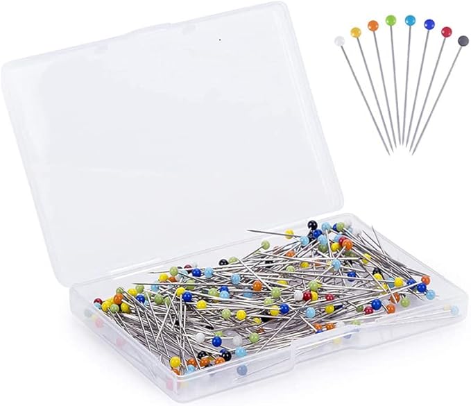 250 Pcs 1.5 Inch Multi-Color Sewing Pins Ball Glass Head Pins Straight Quilting Pins for Dressmaker, Jewelry DIY Decoration, Craft and Sewing Project