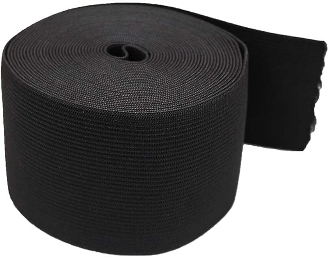 10 Meters Flat Elastic Band Rubber Band for Sewing Clothing Pants Accessories Stretch Belt Garment DIY Sewing Fabric (Black,2.36" (60mm) x 10 Meters)