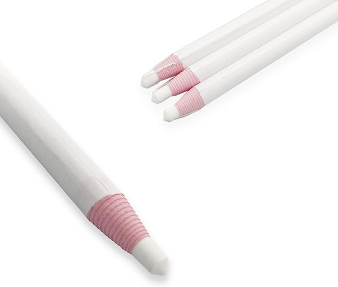 Sewing Mark Pencil 6PCS White Invisible Erasable Fabric Pencils For Leather Cut Marks Student Drawing Tailor Marks