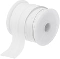 MECCANIXITY 1 Inch Single Fold Bias Tape Cotton Continuous Bulk Bias Tape for Sewing,Seaming Quilting Hemming Binding Crafts (White 10 Yards)