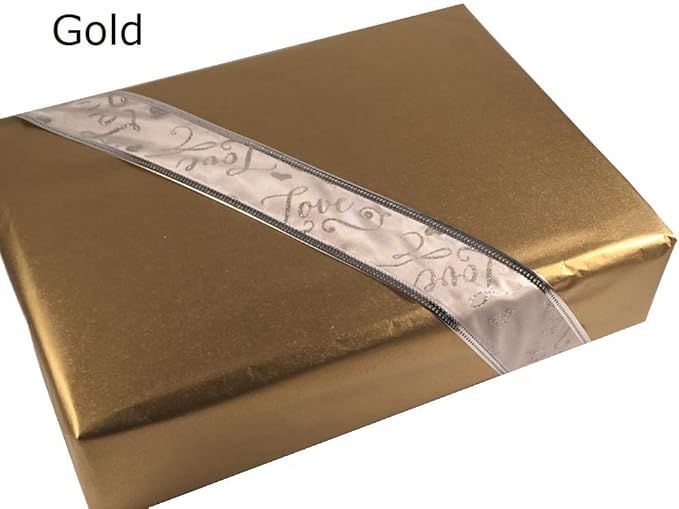 Ocean Tides 300 Sheets (14 x 20 Inches) Christmas Wrapping Paper – Gift Wrapping Tissue Paper Bulk for Crafts, Birthdays, & Holidays – Colored Tissue Papers for Gift Bags & Decorations, Gold