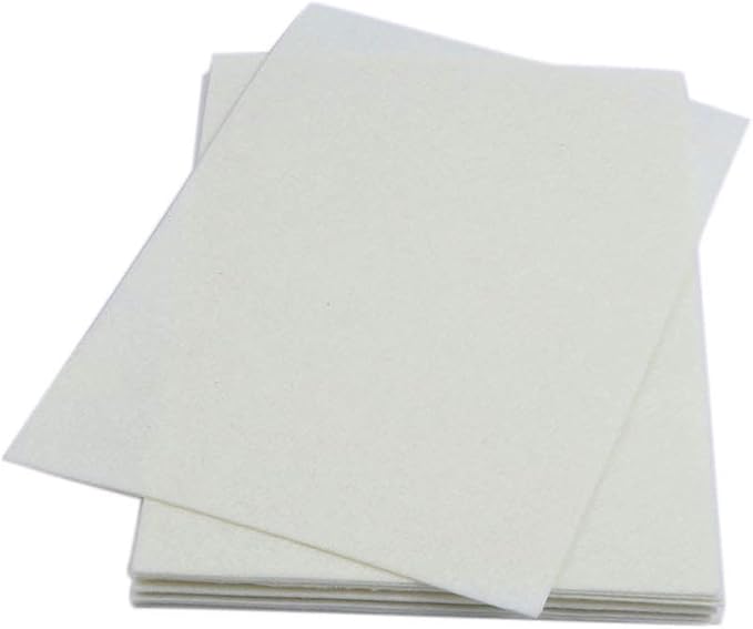 YYCRAFT Stiff Felt Sheets Thick Felt 9 Inch X 12 Inch - 12 Pcs Pack, Ivory
