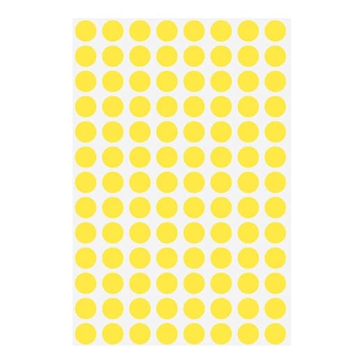 Color dots paper labels 0.354" / 9mm removable adhesive