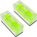 2Pcs Bubble Spirit Level with Magnetic Base 15x15x40mm Single Line Small Square Bubble Levels Measuring Layout Tools Levels