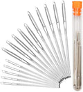 Hekisn Large-Eye Blunt Needles, Stainless Steel Yarn Knitting Needles, Sewing Needles, Crafting Knitting Weaving Stringing Needles,Perfect for Finishing Off Crochet Projects (15 Pieces)