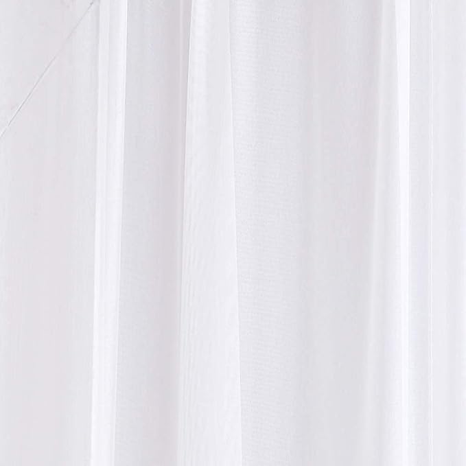 WARM HOME DESIGNS Wedding Arch Draping Fabric Bundle Has 2 216 Inch (18 Feet) Scarves in Caramel Gold & White Fabric for Wedding Decoration. AD White & Gold 216”