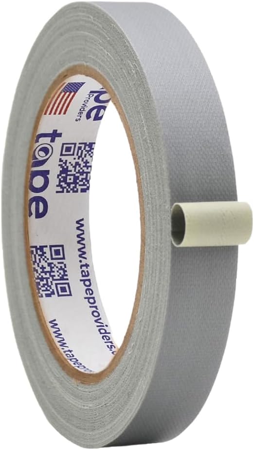 WOD GTC12 Gaffer Tape, Gray Low Gloss Finish Film, 3/4 inch x 60 ft. Residue Free, Non Reflective Cloth Fabric, Secure Cords, Water Resistant, Photography, Filming Backdrop, Production